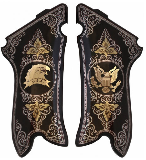 CMR Classic Firearms P08 Luger Pistol Grips Custom Engraved Ref L5f