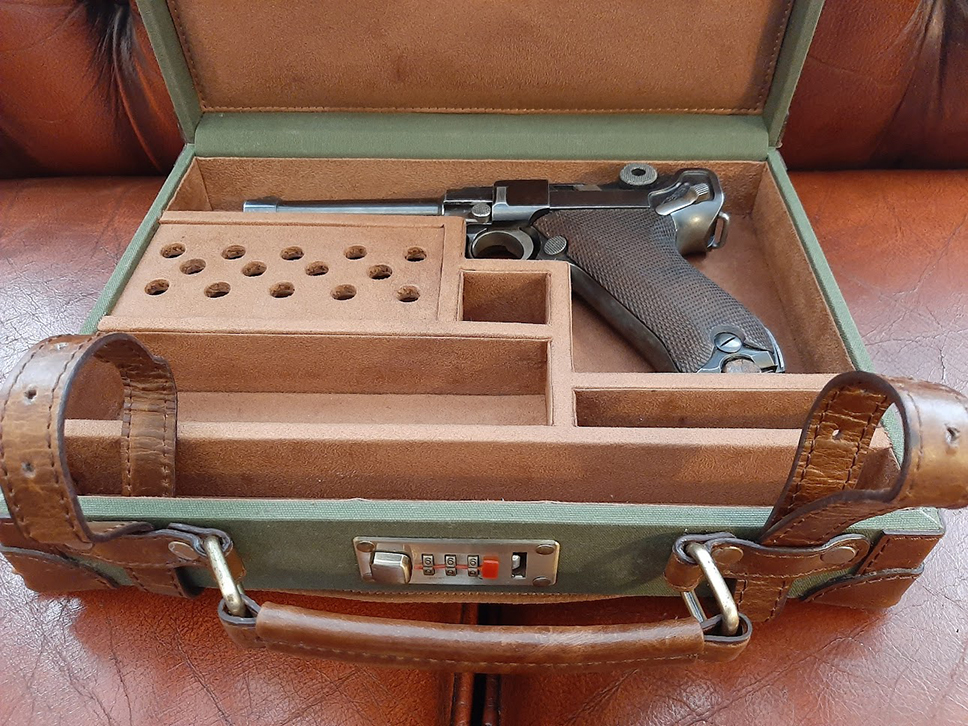 CMR Classic Firearms :: Luger Pistol Khaki-Canvas Pistol Case. Ref.#01L